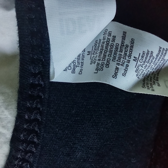 black racerback tank top with "OMG I'M LIKE LITERALLY DEAD" design size medium - Picture 3 of 4